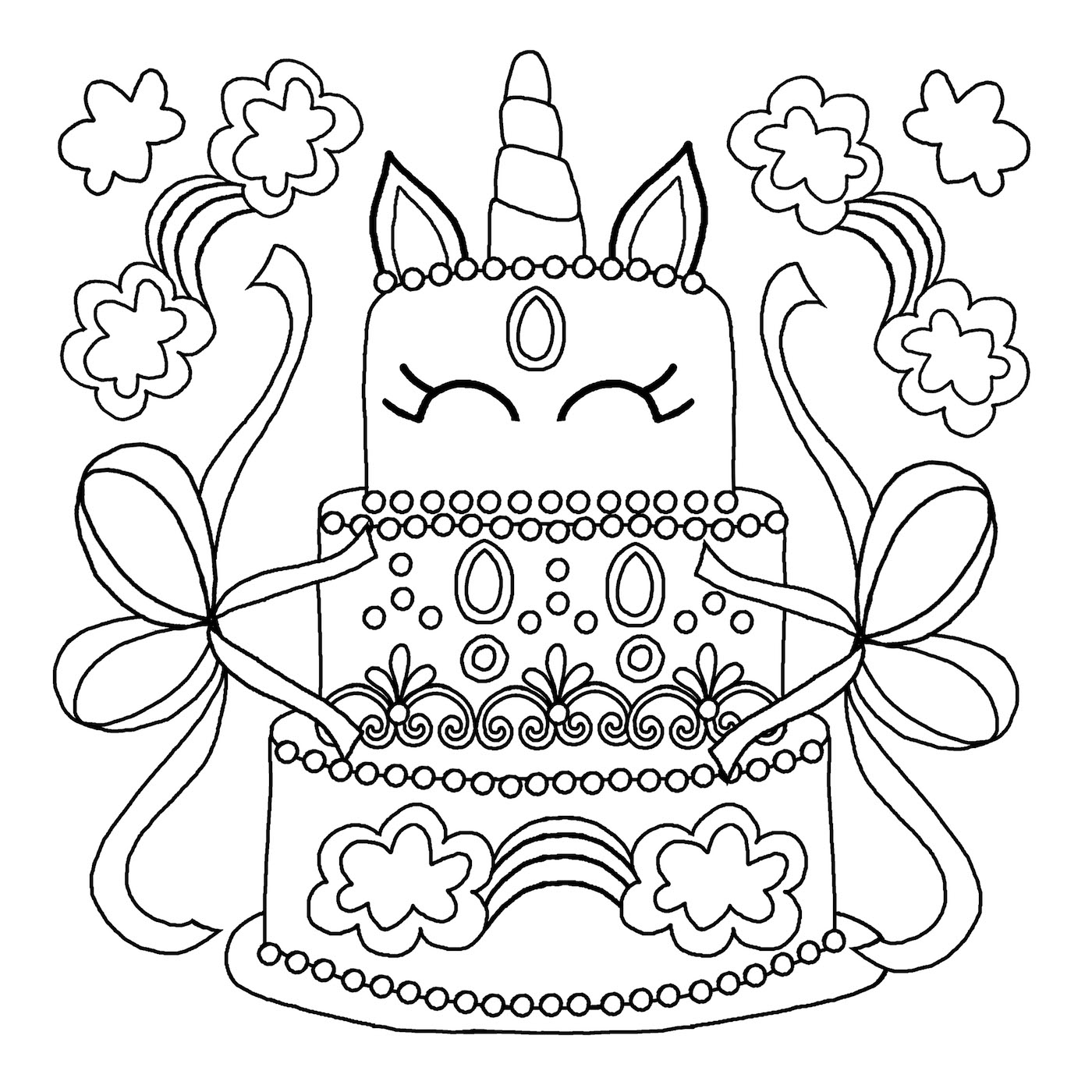 unicorn coloring pages easy free printable